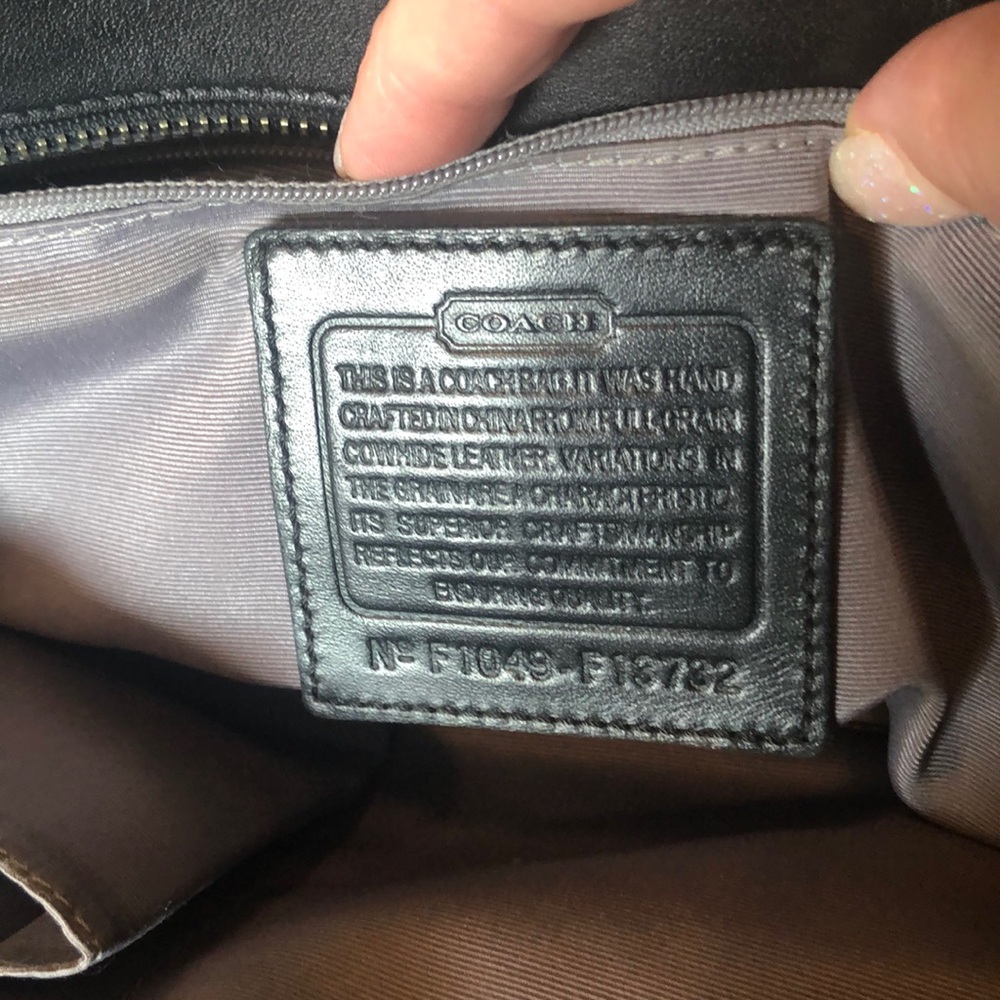 Coach Black Leather Soho Pleated Tote/Purse - Picture 6 of 6